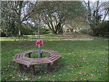 ST2951 : Berrow's war memorial seat by Neil Owen