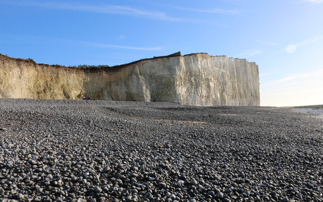 Boundary between coombe deposits and chalk at Birling Gap