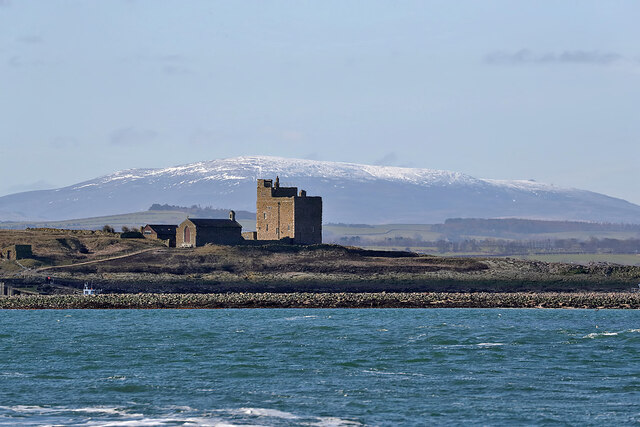 St Cuthberts Chapel and Prior Castells Tower on Inner Farne