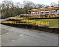 Zigzag yellow railings, Fairwater, Cwmbran