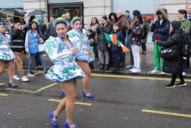 View of dancers in the St. Patrick's Day Parade #5