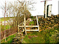 Stile on Huddersfield Footpath 416 approaching Haigh House