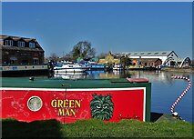 SE3522 : "Green Man" moored at Stanley Ferry by Neil Theasby