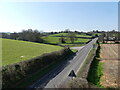 The A358 passes below the West Somerset Railway, Sampford Brett