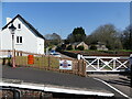 The end of the platform, and level crossing, Williton station 