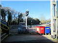 Footbridge and car park, Winsford station