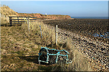NU1343 : The coastline at Red Brae, Holy Island by Walter Baxter