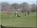 Golfers on Aberdour golf course