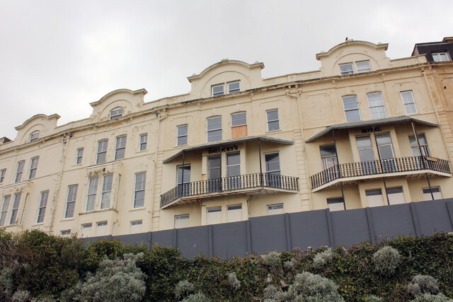 Former Dauncey's Hotel, 11-14 Claremont Crescent from Anchor Head, Weston-Super-Mare