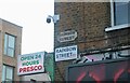 Old and new signs for Rainbow Street, Camberwell