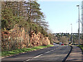 Sandstone by the A442 south of Quatford in Shropshire