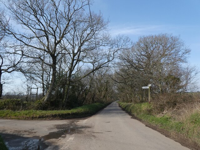 Turning for Westworthy © Roger Cornfoot :: Geograph Britain and Ireland