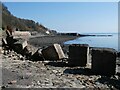 NT3194 : Concrete blocks on the shore at West Wemyss by Oliver Dixon