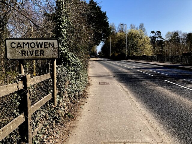 Sign for the Camowen River, Omagh © Kenneth Allen cc-by-sa/2.0 ...