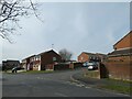 Approaching the junction of Greenfields Avenue and Northanger Close