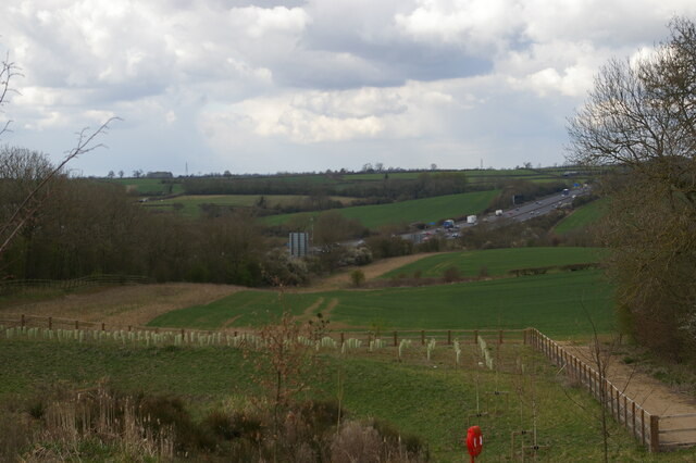 M6 motorway crossing the valley of the River Swift
