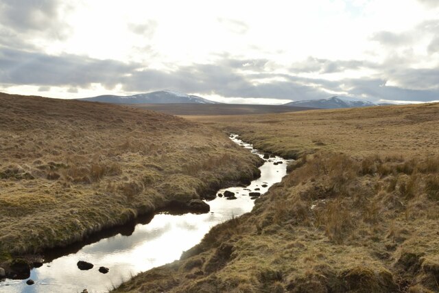 Abhainn na Frithe (watercourse) and Ben Armine, Sutherland