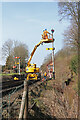 SO7975 : Severn Valley Railway - dismantling a temporary signal by Chris Allen