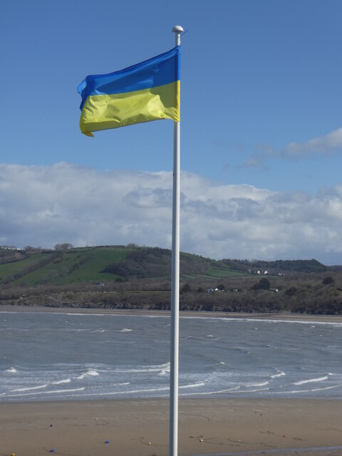 Baner yr Wcrain / Ukrainian flag