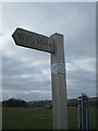 TA0672 : Permissive  Footpath  fingerpost  to  Ancient  Monument by Martin Dawes