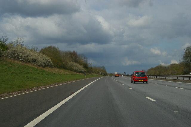 M6 Toll northbound, Roughley