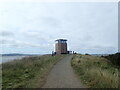 NU1241 : Lookout and cenotaph on the Heugh, Holy Island by Eirian Evans