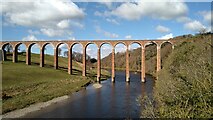NT5734 : Leaderfoot Viaduct and the River Tweed by Gordon Brown