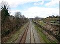 Railway heading towards Shipley, seen from Shipley Fields Road