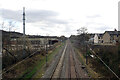 Railway heading towards Bradford, seen from Shipley Fields Road