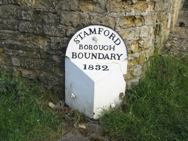 Old Boundary Marker on the B1443 Barnack Road in Stamford