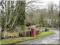 Telephone box at Bridgend of Lintrathen