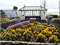 Flower bed and shelter at Southend