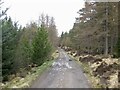 NH5678 : Pot holed road, Strath Rusdale by Richard Webb