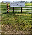 Greencourt Studio & Greencourt Offices name sign, Llanover