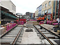 Tram works at Bull Street