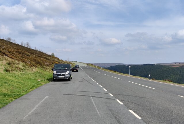 Lay-by on the A542 in the Horseshoe Pass © Mat Fascione cc-by-sa/2.0 ...