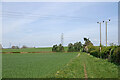 Bridleway and cropfield south of Trescott in Staffordshire