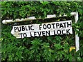 Leven Lock footpath sign