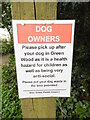 SU9691 : Dog Owners Notice by Green Wood, Seer Green by David Hillas