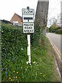 SU9791 : Old Road Sign in Seer Green Lane, Jordans by David Hillas