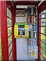 SO8312 : Inside a former red phonebox, Brookthorpe, Gloucestershire by Jaggery