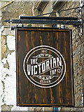 NY9363 : Sign for The Victorian Tap, Battle Hill / Eastgate by Mike Quinn
