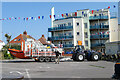 RNLI display in a Porthcawl hotel car park