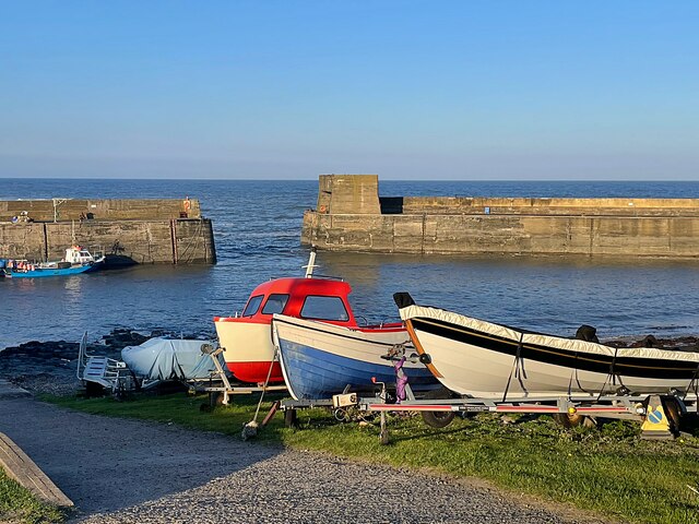 Boats in Craster Harbour