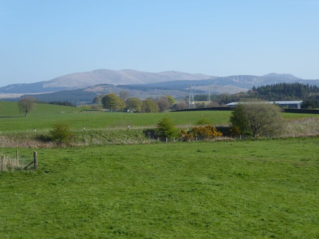 Pylons across the grassland