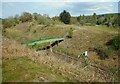 Railway cutting and footbridge