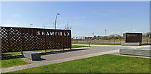 NS6062 : Shawfield gateway signs by Thomas Nugent