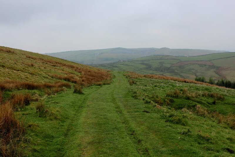 Grass Track on the Flanks of Deerplay... © Chris Heaton cc-by-sa/2.0 ...