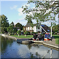 House with moorings near Barlaston, Staffordshire