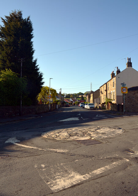 The junction of Slade Lane and the A643, Rastrick